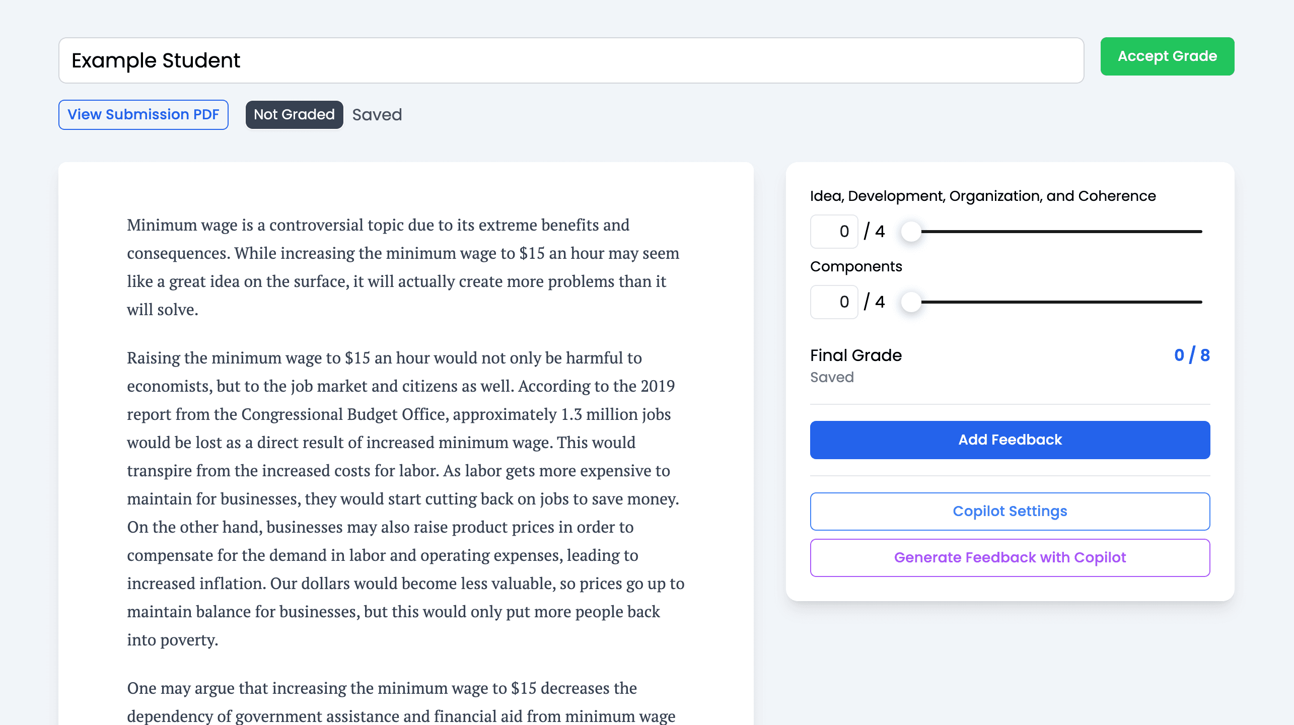 Grading Interface