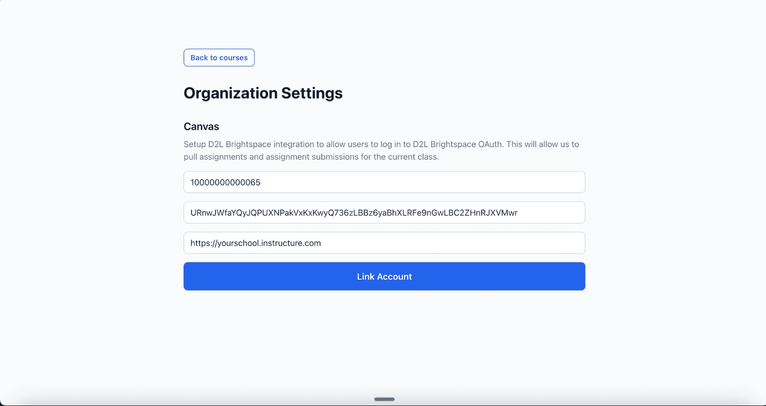 Enter credentials in AutoMark